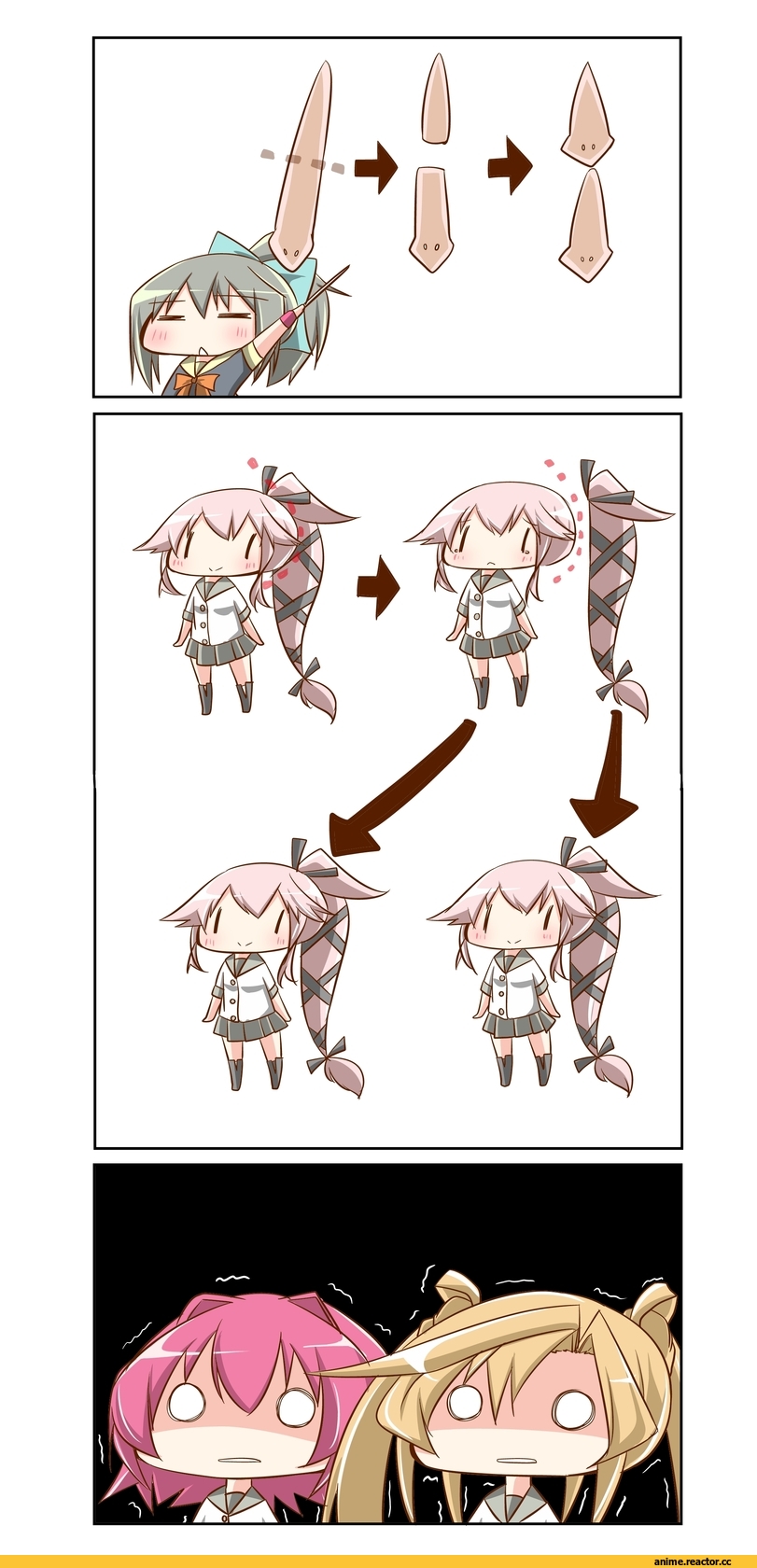 nanakusa nazuna, 4koma, Anime Комиксы, Кантай комиксы, Abukuma, Kantai Collection, Kinu (Kantai Collection), Yura (Kantai Collection), yuubari (kantai collection), Anime