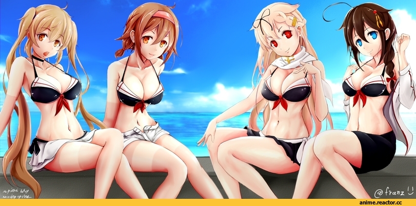 Murasame (Kantai Collection), Kantai Collection, Shigure (Kantai Collection), Shiratsuyu (Kantai Collection), Yuudachi, Franz, Anime Art, Anime