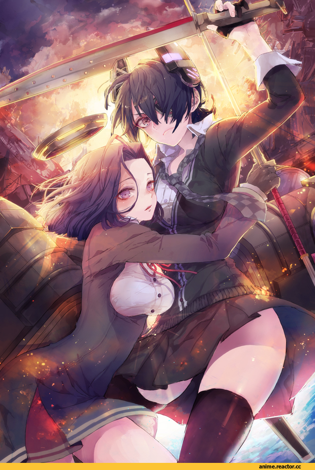 Anime Art, yukisame, Kantai Collection, Tenryuu, Tatsuta, Anime