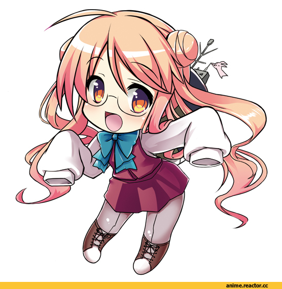 Makigumo, Kantai Collection, Yuugumo (Kantai Collection), Anime Art, sakuranoyukke, chibi, Megane, Anime