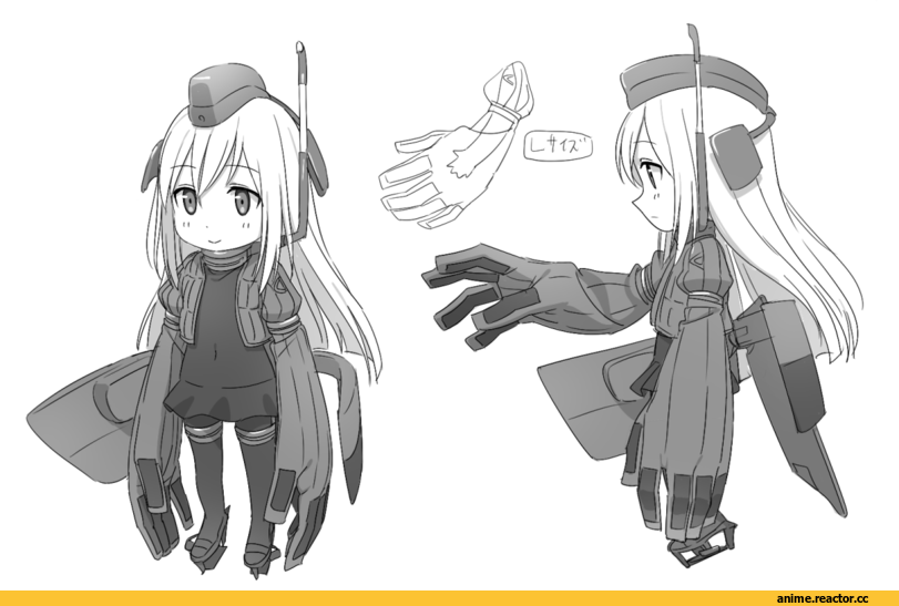 Kantai Collection, U-511 (Kantai Collection), Kinosuke (Sositeimanoga), Monochrome (Anime), Anime Art, Anime