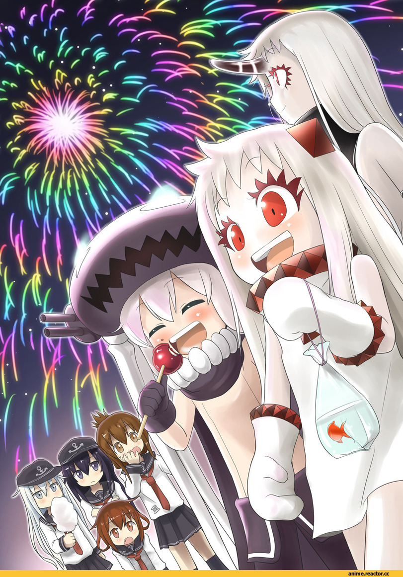 Kantai Collection, Akatsuki, Hibiki (Kantai Collection), Ikazuchi, Inazuma (Kantai Collection), Northern Ocean Hime, Seaport Hime, Wo-Class Aircraft Carrier , ahenn, Anime