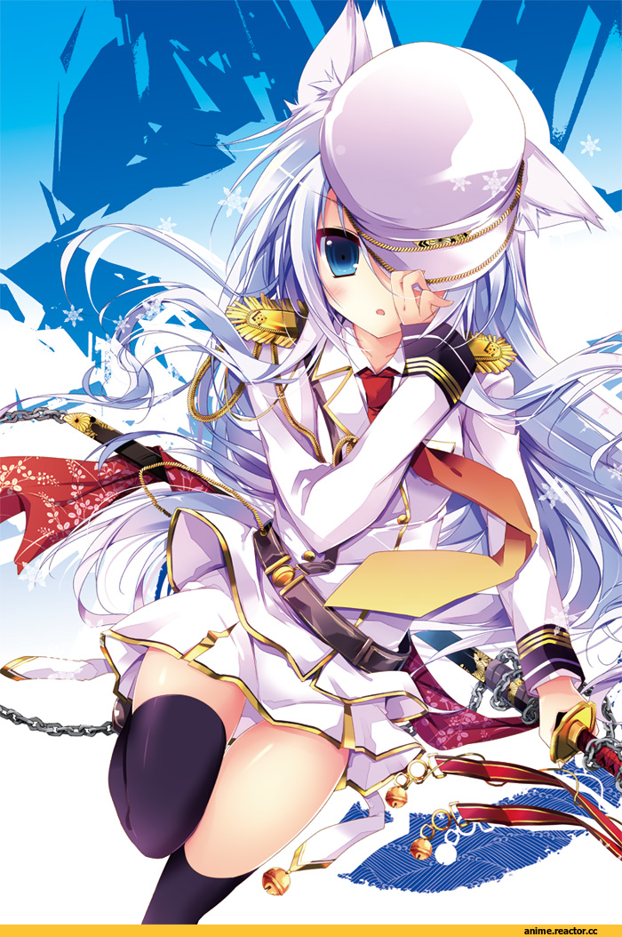 Verniy, Kantai Collection, Anime Art, nanamomo rio, nekomimi, Animal Ears, Anime