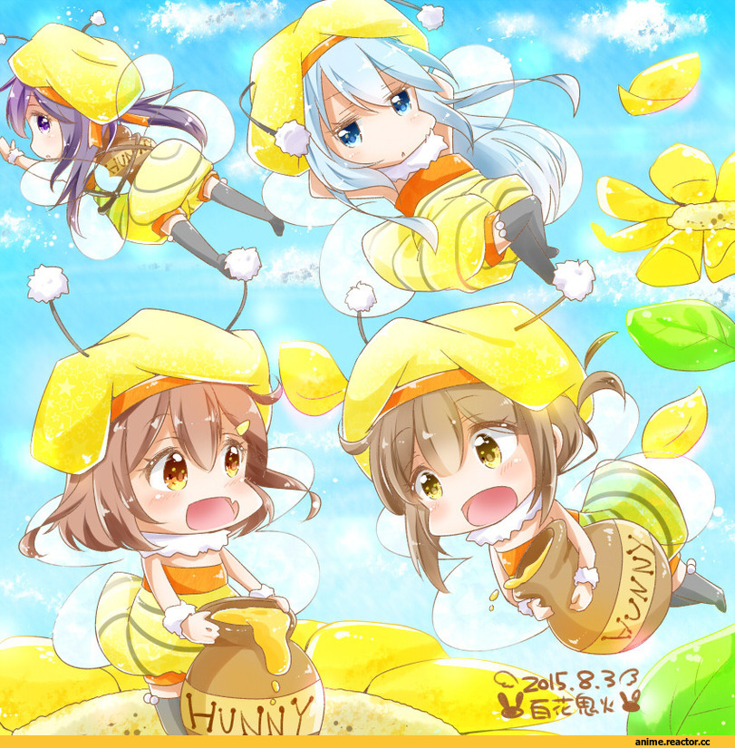 Hibiki (Kantai Collection), Kantai Collection, Akatsuki, Ikazuchi, Inazuma (Kantai Collection), Anime Art, hyakka onibi, Anime