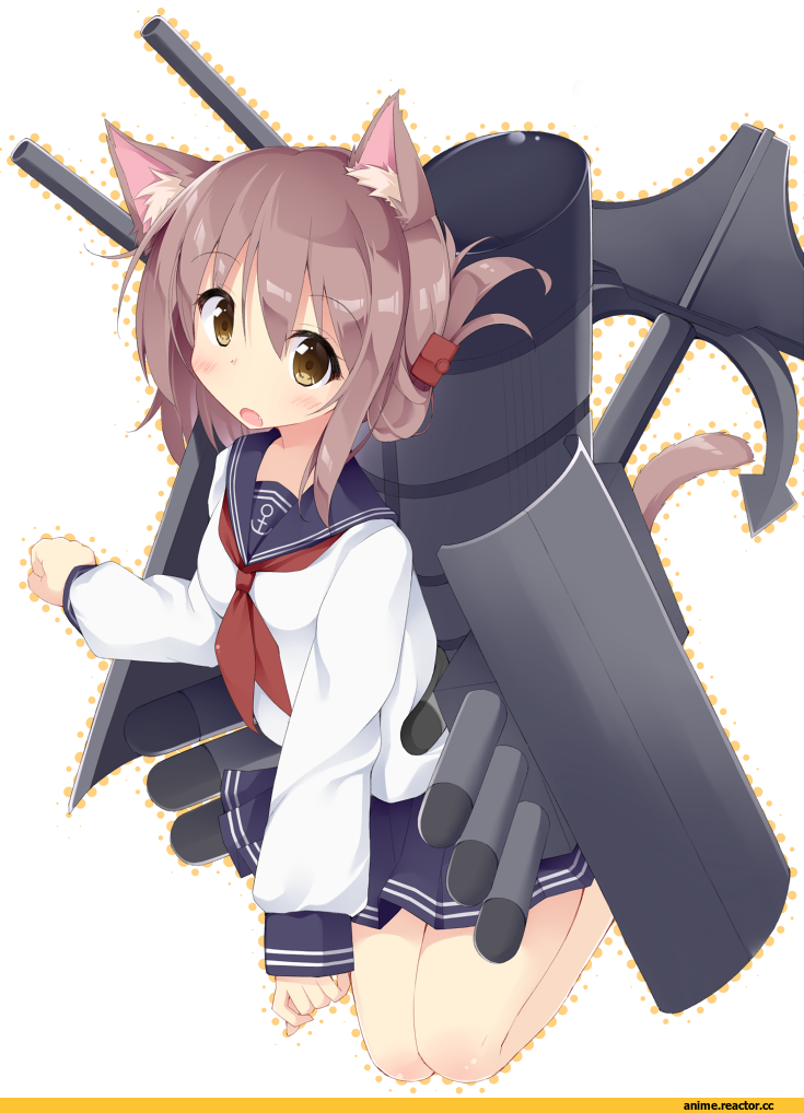 Inazuma (Kantai Collection), Kantai Collection, maccha, Неко, Animal Ears, Anime