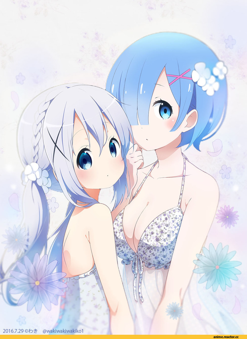 Re Zero Kara Hajimeru Isekai Seikatsu, Gochuumon wa Usagi Desu ka?, Kafuu Chino, Rem (re zero), Anime