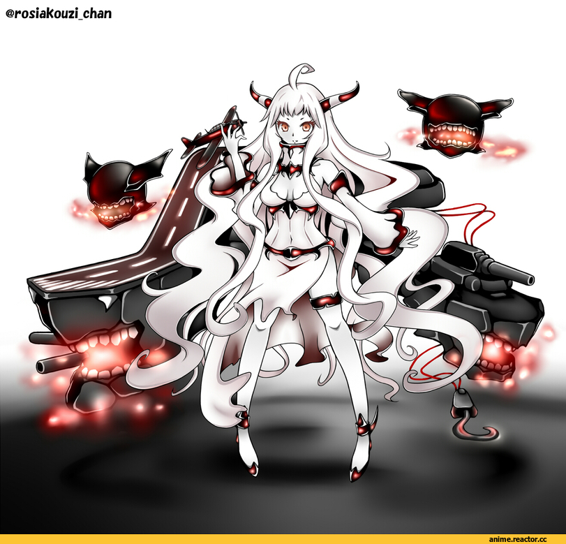 Northern Ocean Hime, Kantai Collection, Shinkaisei-kan, Anime Art, roshiakouji-chan, Anime