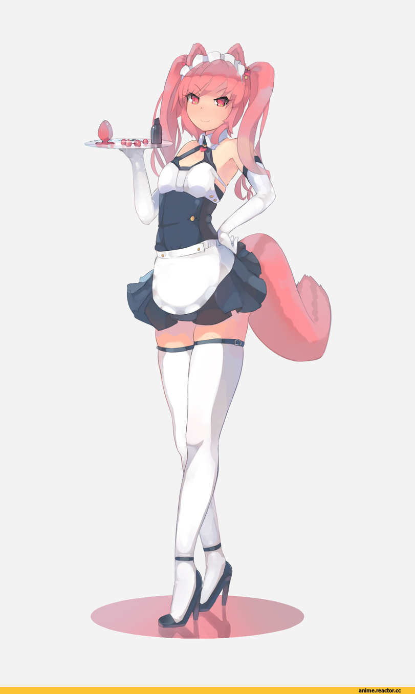 Anime Art, ehrrr, Inumimi, Animal Ears, Maid, Anime