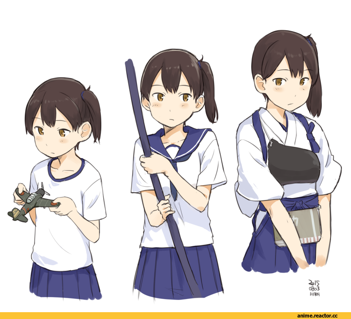 kawashina (momen silicon), Kaga (Kantai Collection), Kantai Collection, Anime