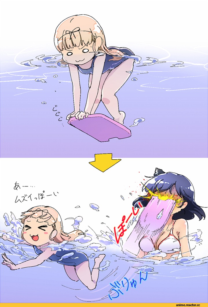 akama zenta, Anime Комиксы, Yuudachi, Kantai Collection, Yamashiro, Anime