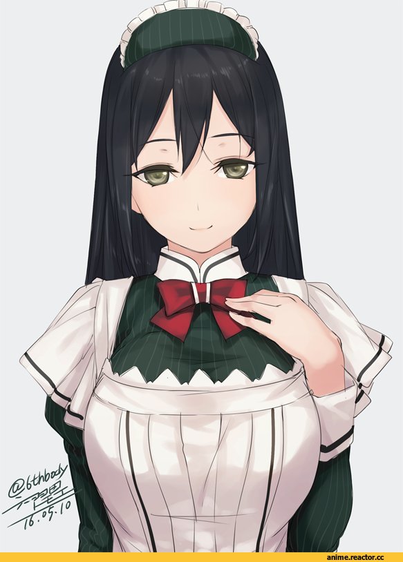 Rokuwata Tomoe, Anime Art, Shiranui (Kantai Collection), Kantai Collection, Chikuma (Kantai Collection), Maid, Anime