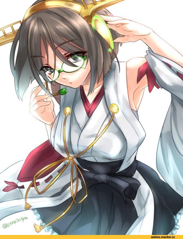 Kirishima (Kantai Collection), Kantai Collection, zinnrikisya, Megane, Anime