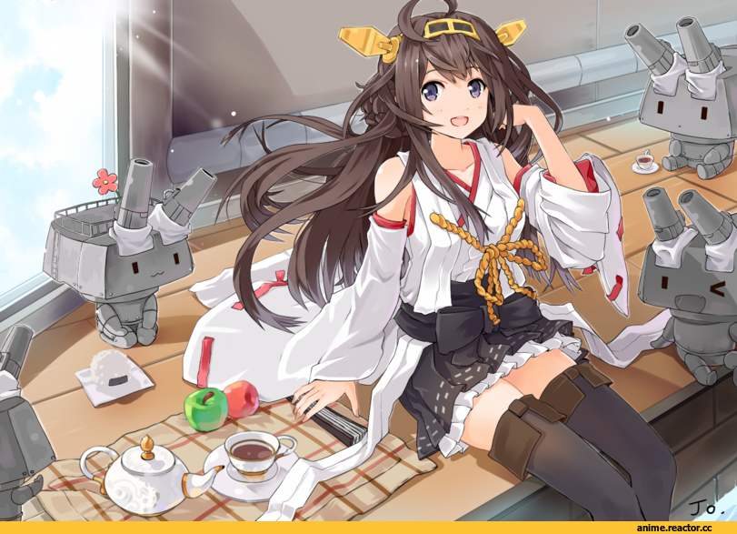 Kongou (Kantai Collection), Kantai Collection, rensouhou-chan, jojofon, Anime