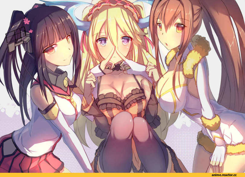 Date a Live, Kantai Collection, Puzzle & Dragons, Tokisaki Kurumi, Yamato (Kantai Collection), crossover, Anime