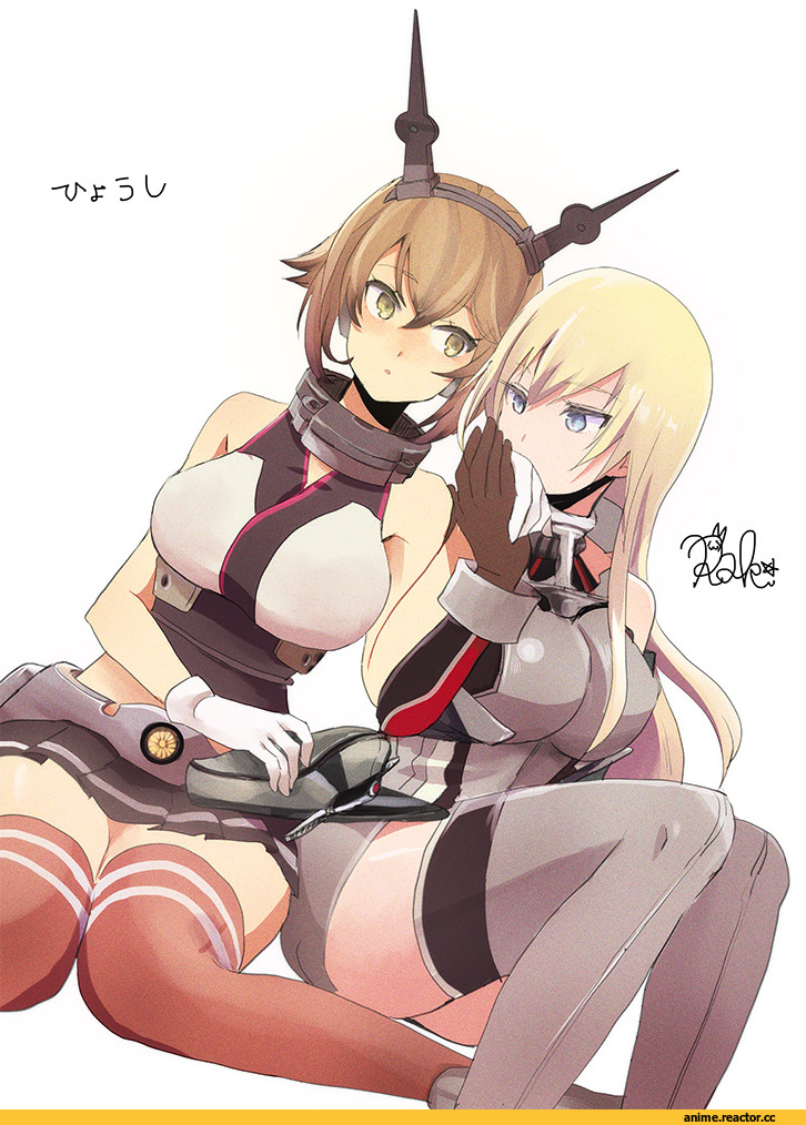 Mutsu (Kantai Collection), Kantai Collection, Bismarck (Kantai Collection), rakitarou, Anime