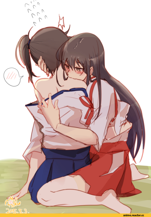 raki (kuroe), Akagi (Kantai Collection), Kantai Collection, Kaga (Kantai Collection), Shoujo Ai, Anime