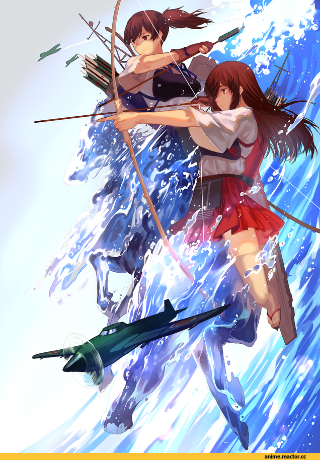 Akagi, Kantai Collection, Kaga (Kantai Collection), Anime Art, joseph lee, Anime