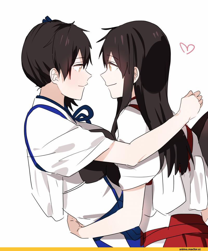 Kaga (Kantai Collection), Kantai Collection, Akagi (Kantai Collection), red (girllove), Anime