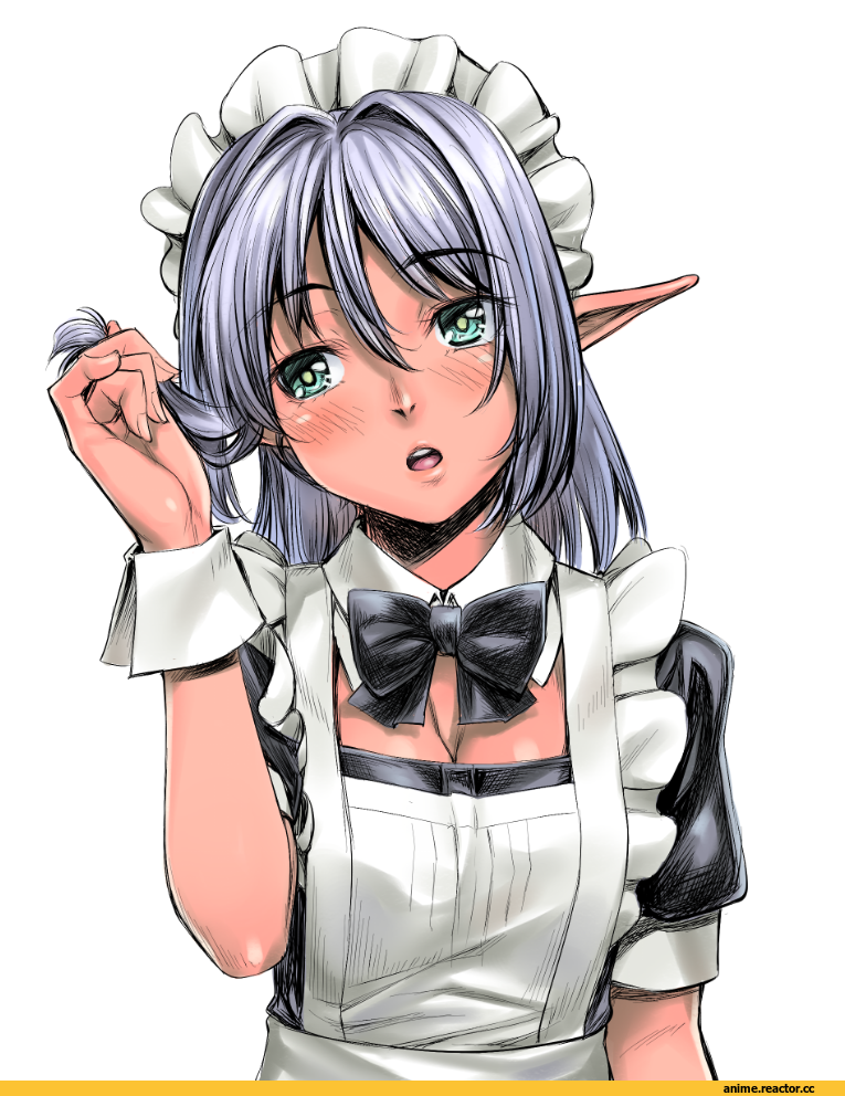Maid, AO, Anime Art, H Kasei, Anime