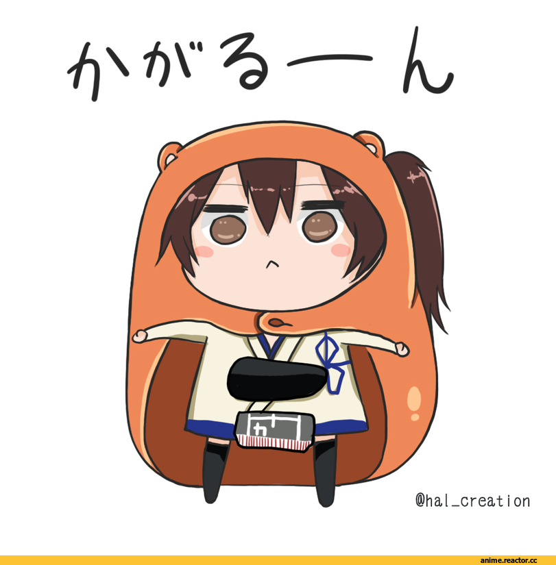 Himouto! Umaru-chan, Kaga (Kantai Collection), Kantai Collection, tenryuu (kantai collection), crossover, Hal_creation, Anime