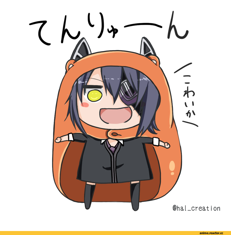 Himouto! Umaru-chan, Kaga (Kantai Collection), Kantai Collection, tenryuu (kantai collection), crossover, Hal_creation, Anime