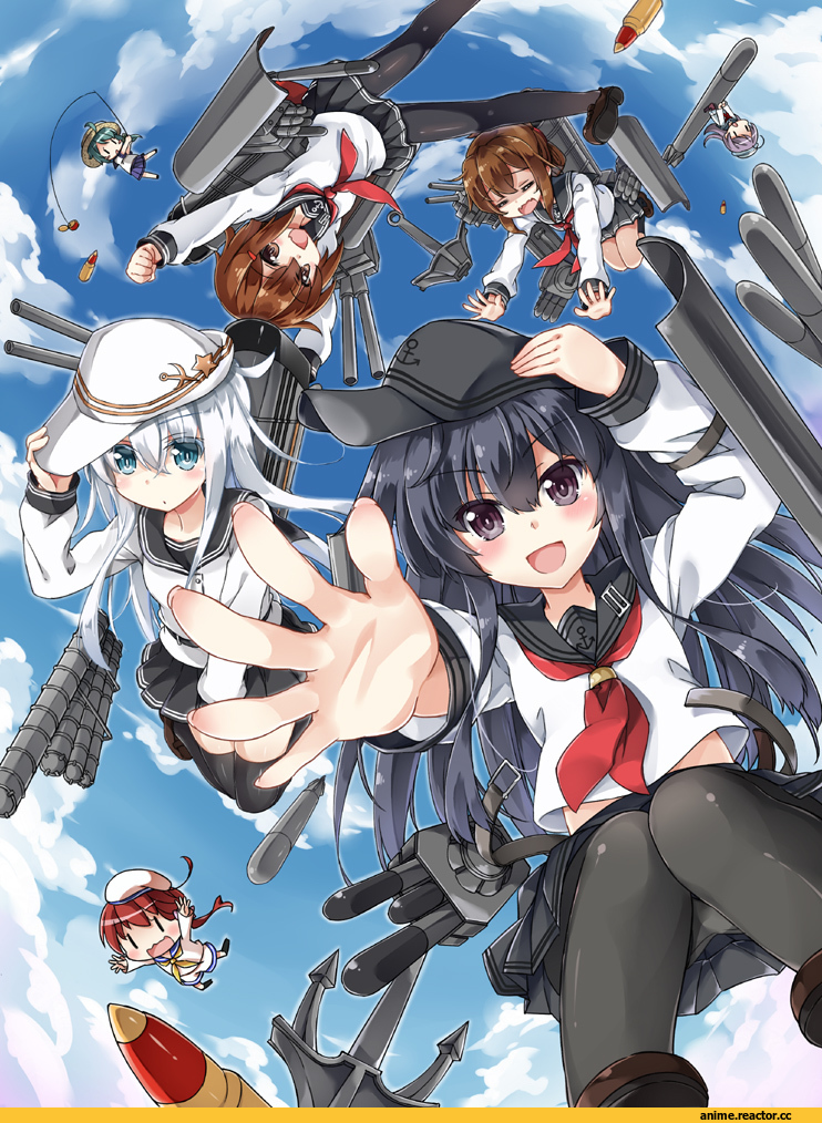 Verniy, Kantai Collection, akatsuki (kantai collection), ikazuchi (kantai collection), Inazuma (Kantai Collection), Fairy (Kantai Collection), sakana (kuraki1204), Anime