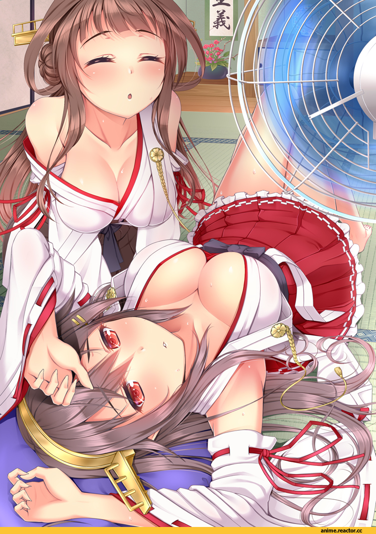 Kongou (Kantai Collection), Kantai Collection, Haruna (Kantai Collection), Anime Art, meropan, Anime