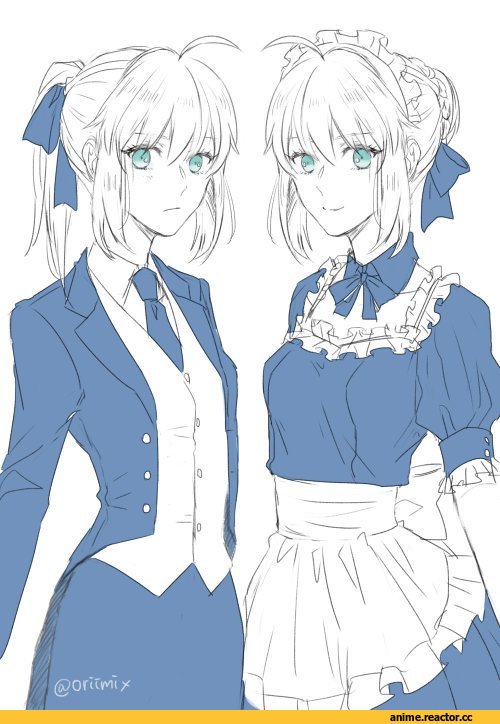 leo-time, Saber (Fate), Fate (series), Maid, Anime