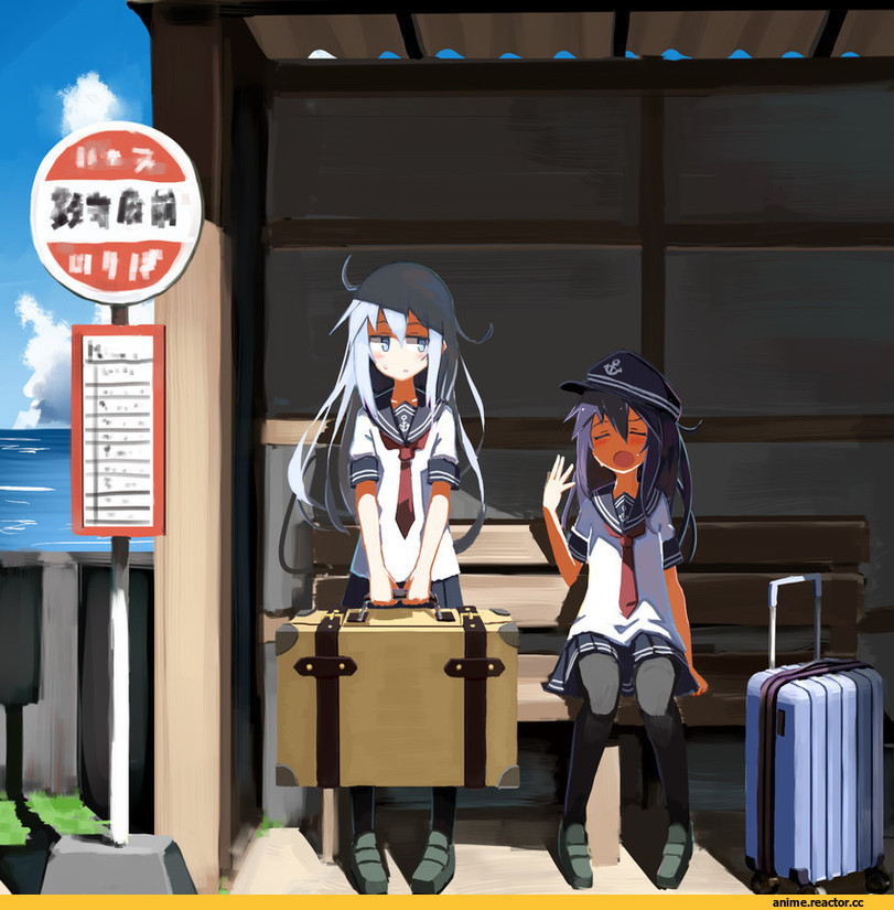 akatsuki (kantai collection), Kantai Collection, Hibiki (Kantai Collection), beize (garbage), Anime