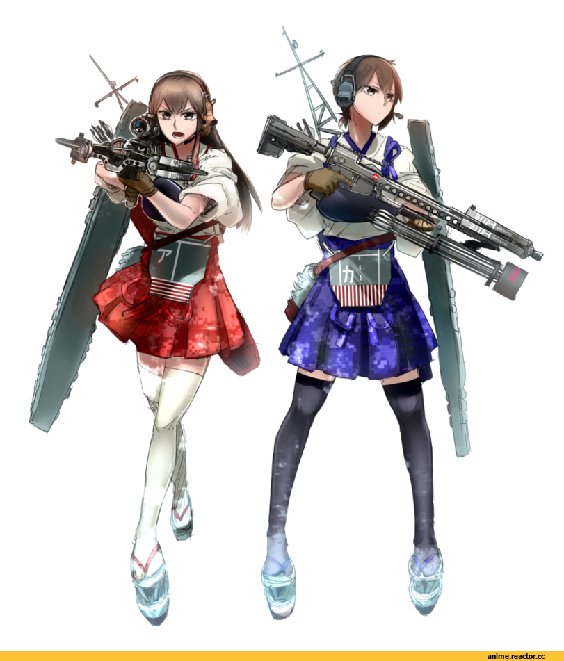 Akagi, Kantai Collection, Kaga (Kantai Collection), Anime Art, didloaded, Anime