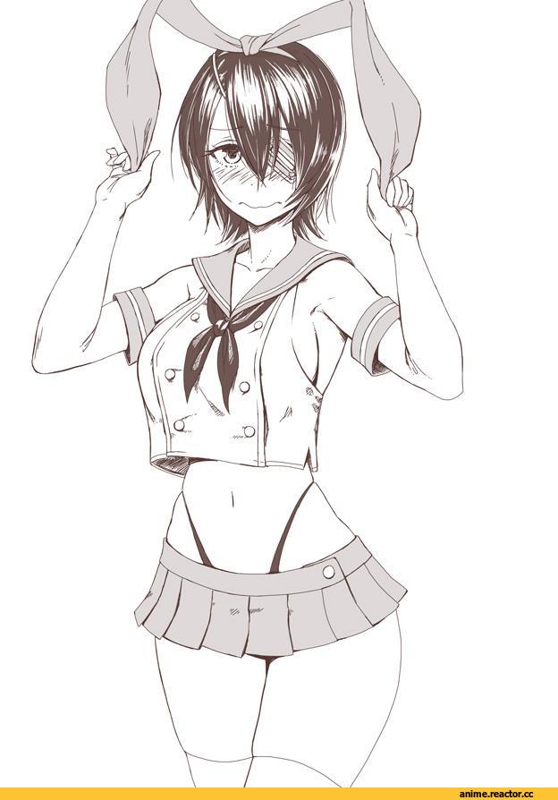 Tenryuu, Kantai Collection, Anime Art, and, Monochrome (Anime), Anime