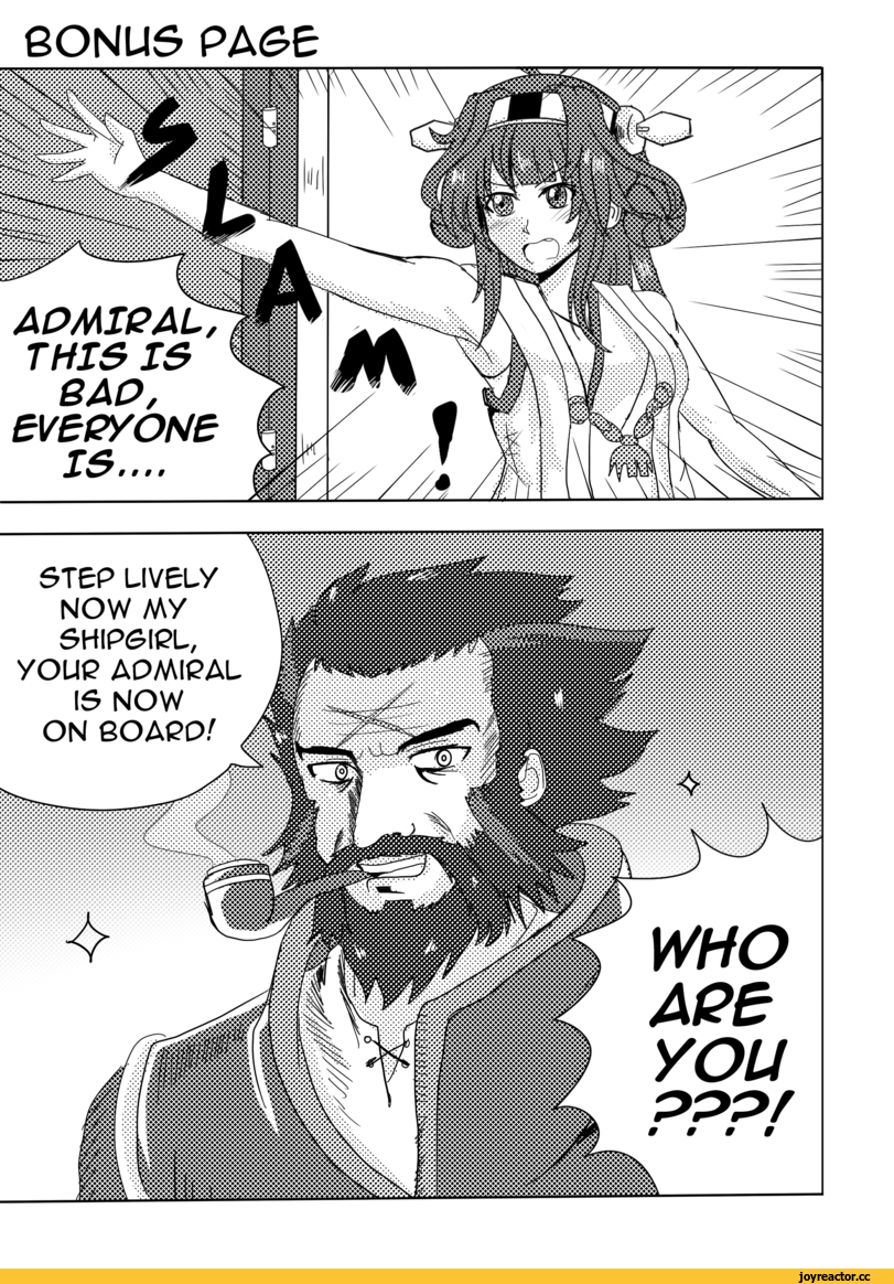 Kantai Collection, Manga, Anime Комиксы, Dota 2, фэндомы, crossover, Kunkka the Admiral, Kongou (Kantai Collection), Anime