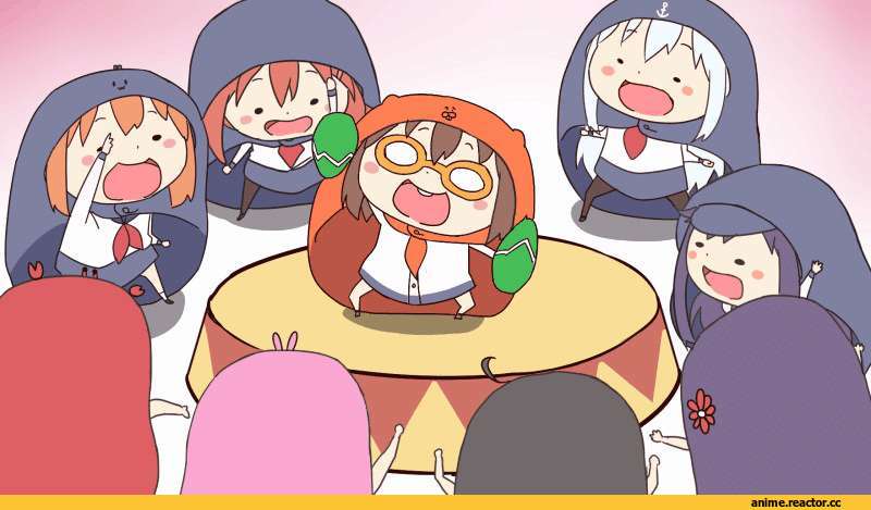 Himouto! Umaru-chan, Hibiki (Kantai Collection), Kantai Collection, akatsuki (kantai collection), ikazuchi (kantai collection), Inazuma (Kantai Collection), Yukikaze (Kantai Collection), crossover, anime gif, Anime