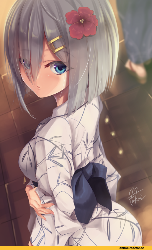 Fukai Ryousuke, Hamakaze (Kantai Collection), Kantai Collection, Yukata, Anime
