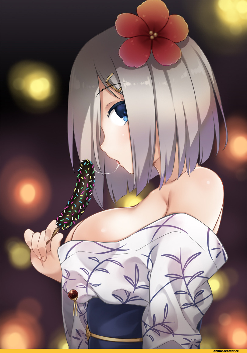 Hamakaze (Kantai Collection), Kantai Collection, ren san, Yukata, Anime