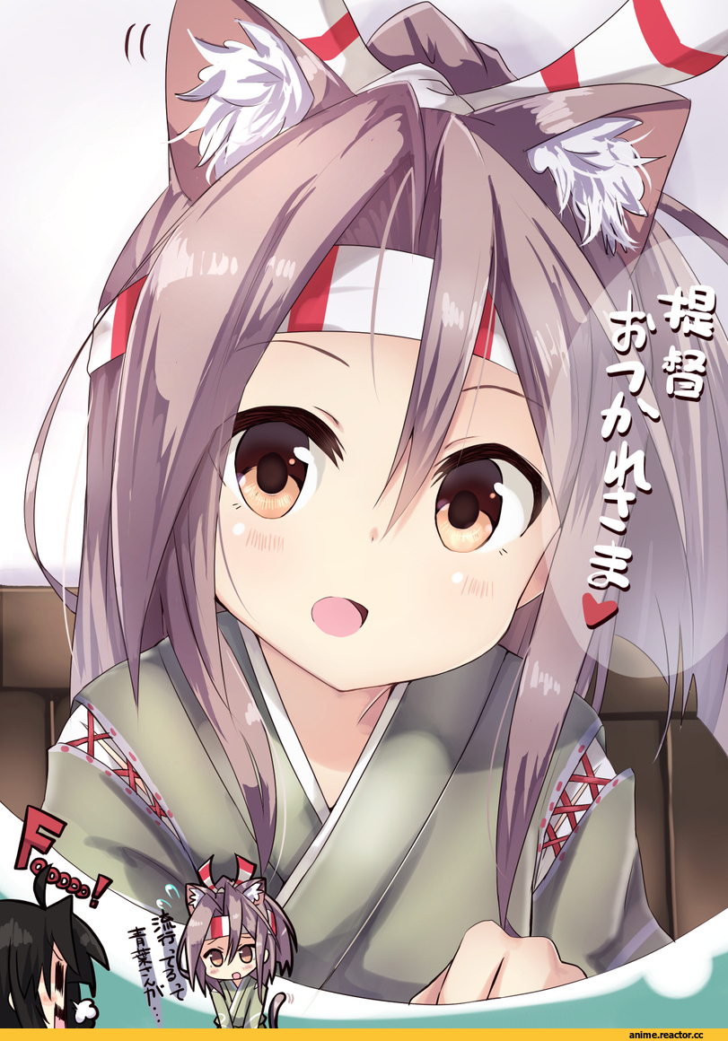 Anime Art, Amano Kouki, Kantai Collection, Shouhou, Zuihou, Animal Ears, nekomimi, chibi, Anime