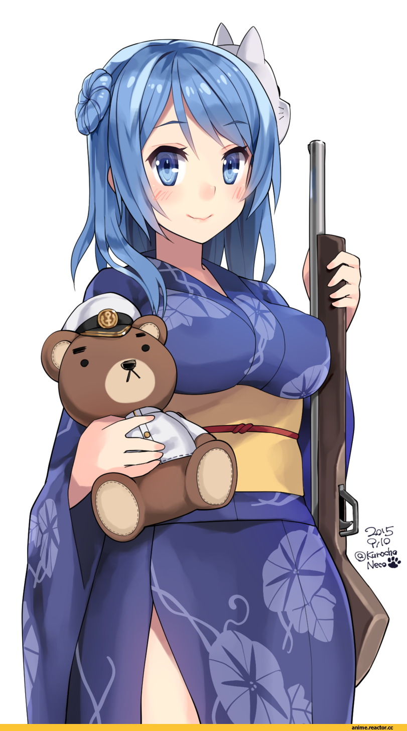kuro chairo no neko, Anime Art, Urakaze, Kantai Collection, Опасные Няшки, Anime Няши, Anime