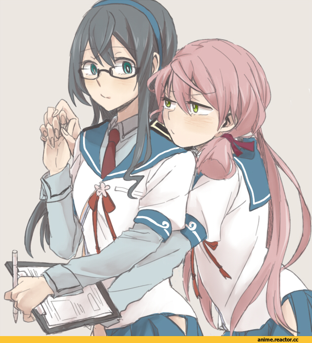 ree, Akashi (Kantai Collection), Kantai Collection, Ooyodo (Kantai Collection), Shoujo Ai, Megane, Anime