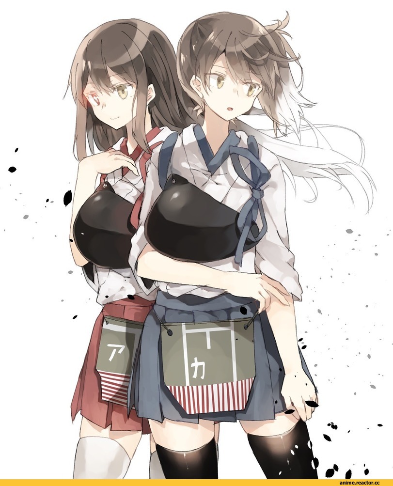 Akagi (Kantai Collection), Kantai Collection, Kaga (Kantai Collection), chibirisu, Anime