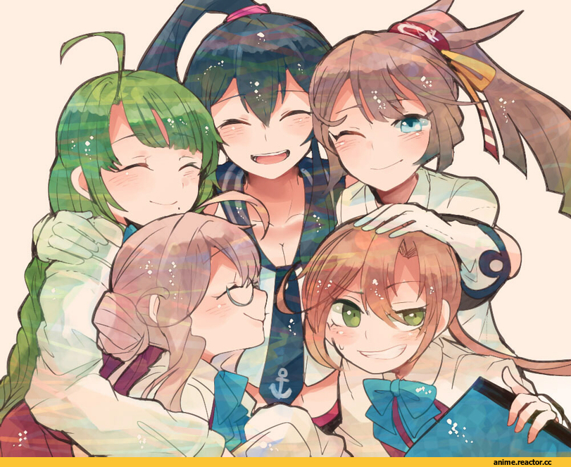 itomugi-kun, Anime Art, Akigumo, Kantai Collection, Kazagumo (Kantai Collection), makigumo (kantai collection), yahagi (kantai collection), Yuugumo (Kantai Collection), Anime