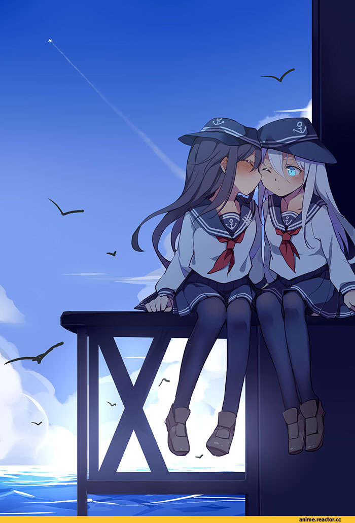 yetworldview kaze, Hibiki (Kantai Collection), Kantai Collection, akatsuki (kantai collection), Shoujo Ai, Anime