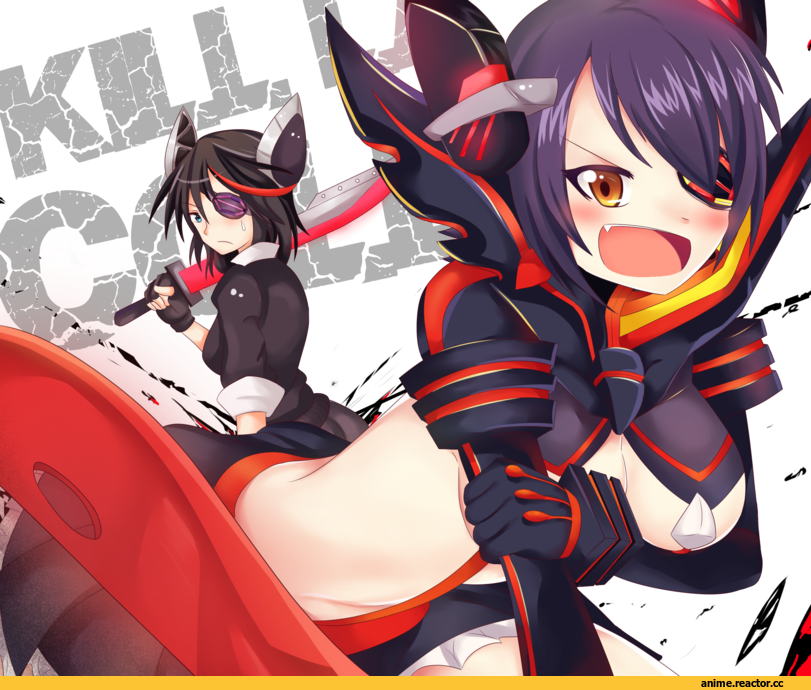 Anime Art, Kantai Collection, Kill la Kill, Matoi Ryuuko, tenryuu (kantai collection), crossover, wangphing, Anime