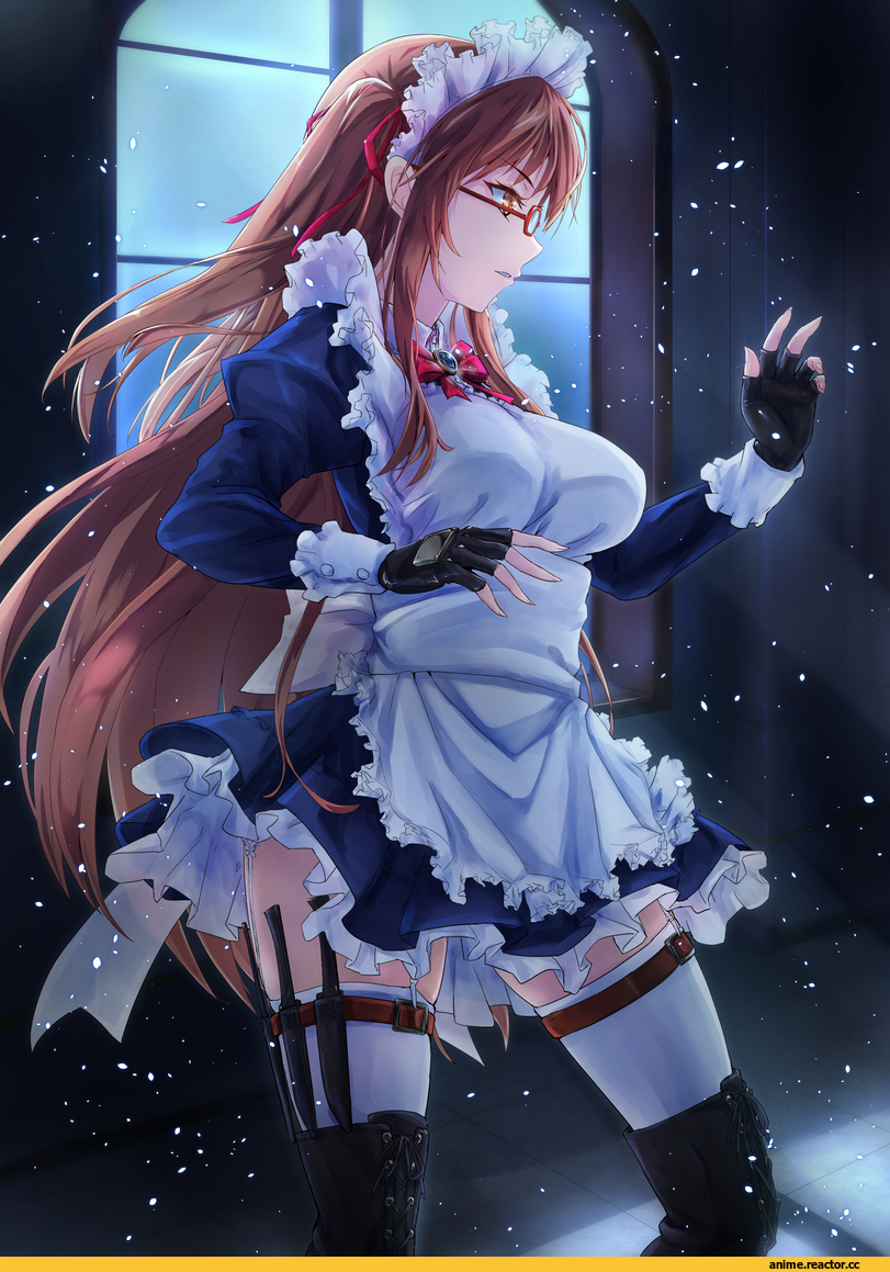 tori (puru0083), Anime Art, Megane, Tori@Gununu, Maid, Anime
