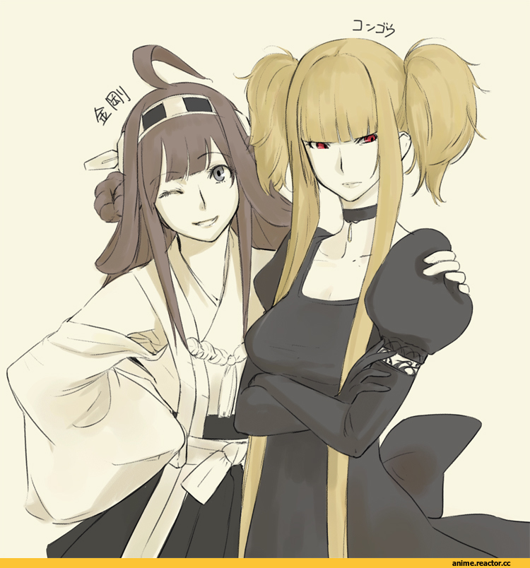 Kongou (Aoki Hagane no Arpeggio), Aoki Hagane no Arpeggio, Kongou (Kantai Collection), Kantai Collection, crossover, Anime