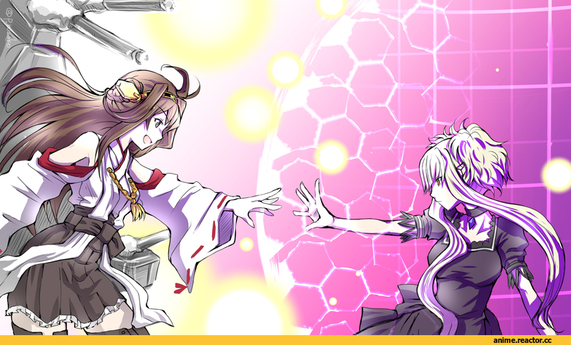 Kongou (Kantai Collection), Kantai Collection, Kongou (Aoki Hagane no Arpeggio), Aoki Hagane no Arpeggio, crossover, Anime