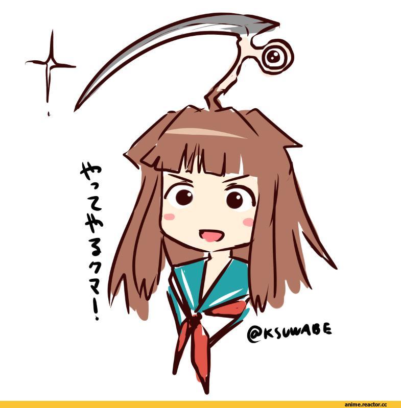 Kuma (Kantai Collection), Kantai Collection, Kiseiju, crossover, Anime Art, kei-suwabe (artist), Anime
