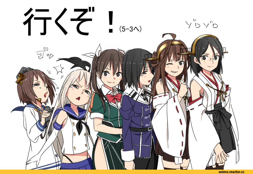 Haguro, Kantai Collection, Kirishima (Kantai Collection), Kongou (Kantai Collection), Shimakaze, Yukikaze, Tone (Kantai Collection), Kinosuke (Sositeimanoga), Anime Art, Anime