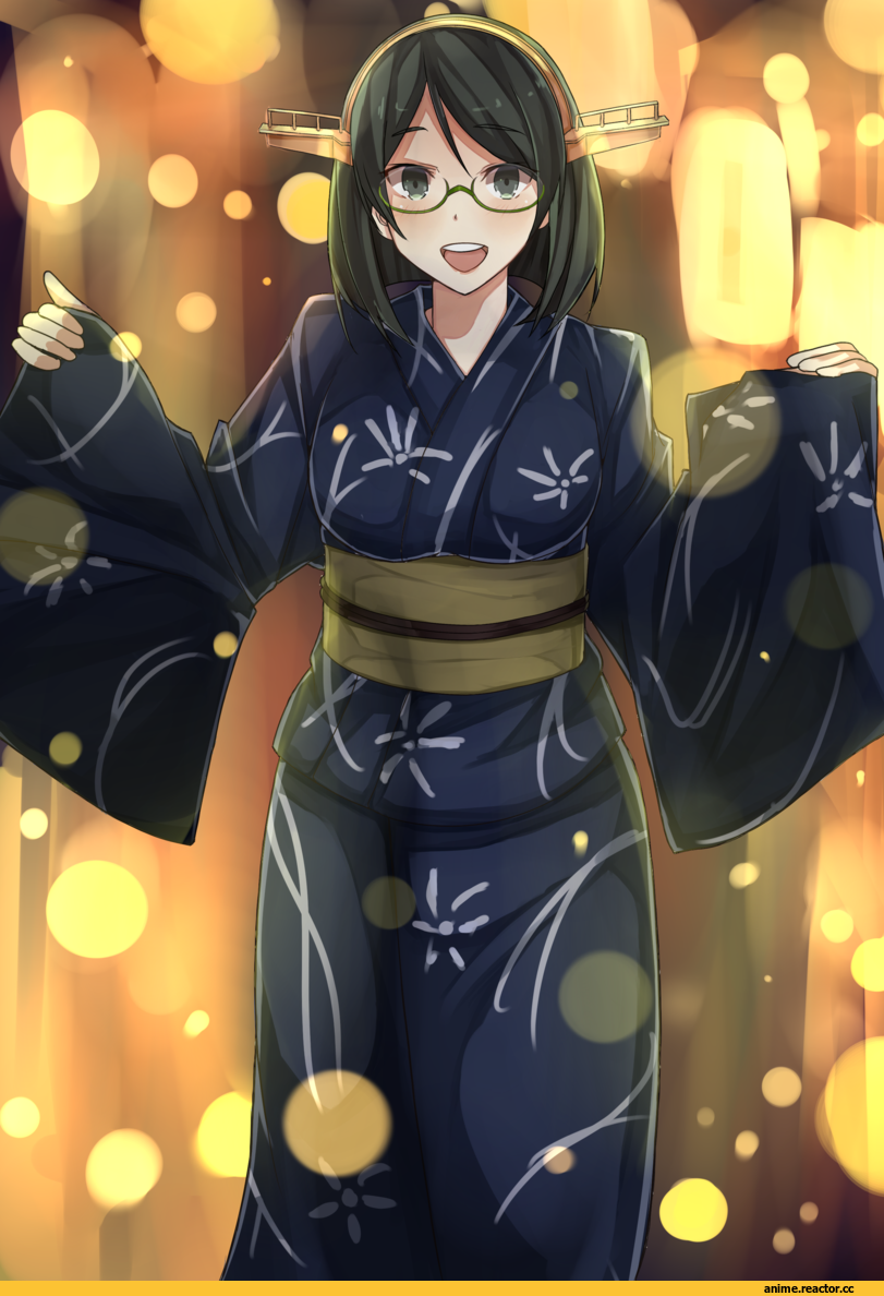 Kirishima (Kantai Collection), Kantai Collection, burai yuuki, Megane, Anime