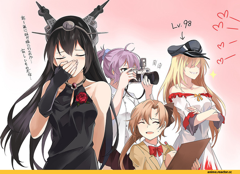 neko (yanshoujie), Anime Art, Female Admiral (Kantai Collection), Kantai Collection, Mutsu (Kantai Collection), Nagato (Kantai Collection), Bismarck (Kantai Collection), Akigumo, Aoba (Kantai Collection), Anime
