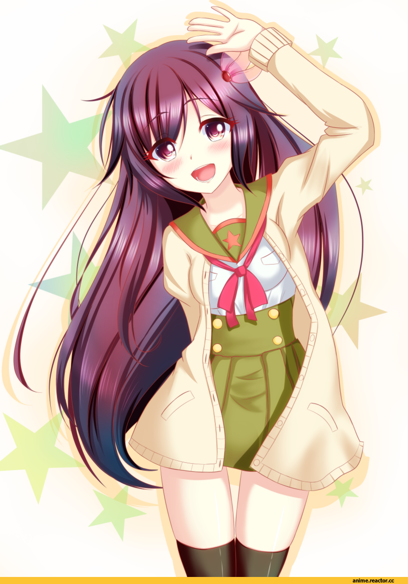 Anime Art, gakkou gurashi!, wakasa yuuri, Kisaragi (Kantai Collection), Kantai Collection, Anime